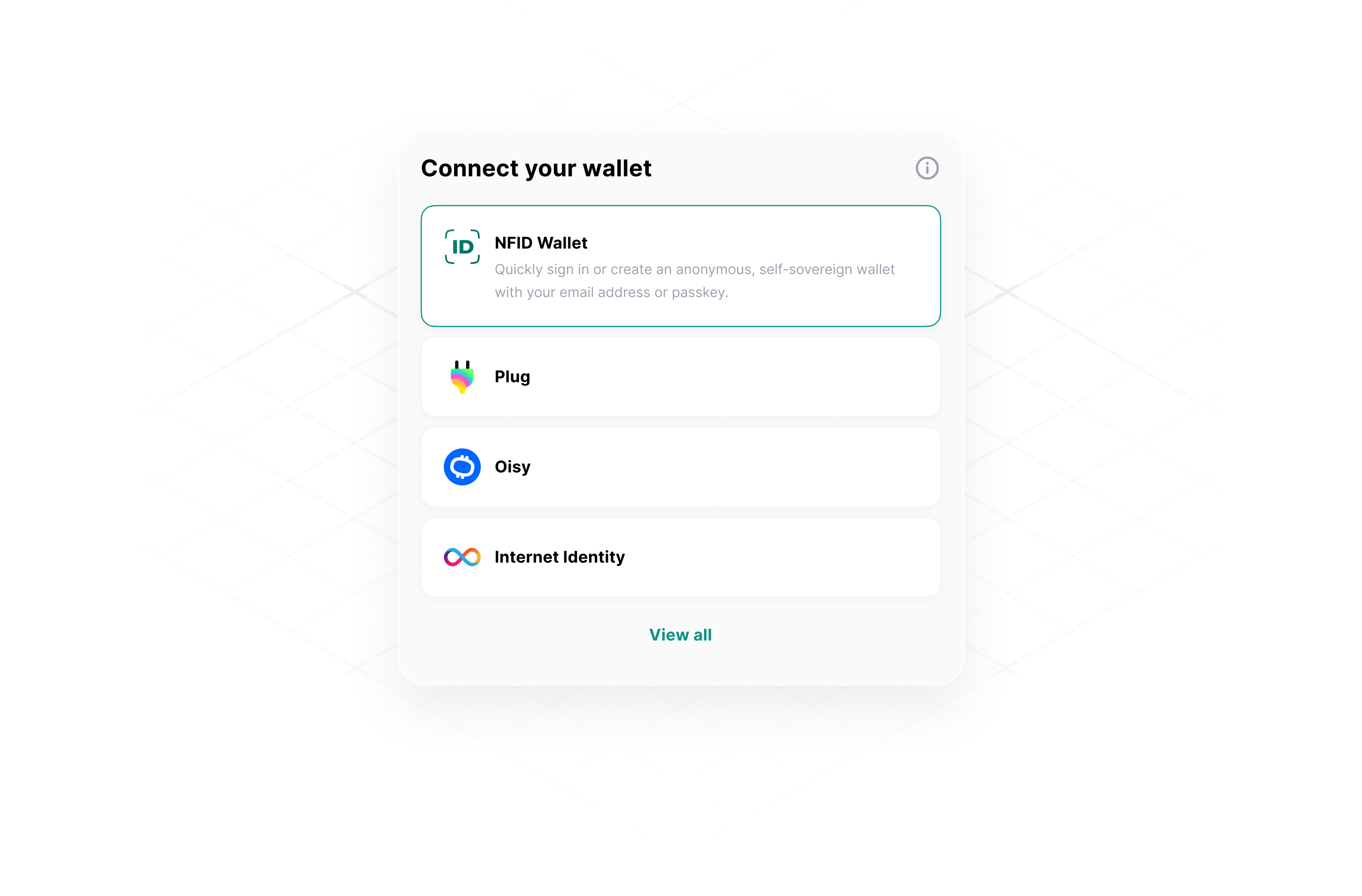 NFID IdentityKit featured mode